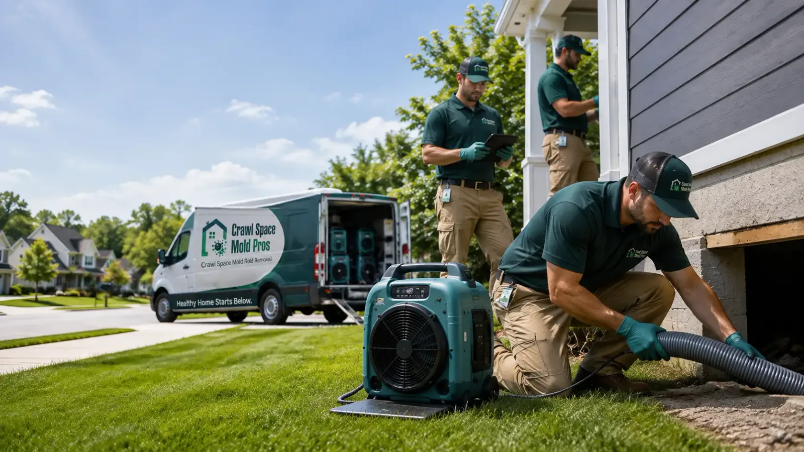 Crawl Space Mold Removal in New Lisbon, WI